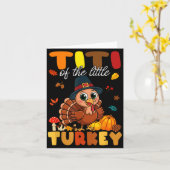 Titi Of The Little Turkey Thanksgiving Baby Shower カード (黄色い花)