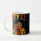 Titi Of The Little Turkey Thanksgiving Baby Shower コーヒーマグカップ (左)