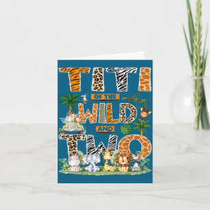 Titi Of The Wild & Two Zoo 2歳の誕生日サファリ カード