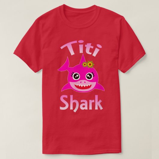 Titi Shark Funny Puerto Rican Aunt Tシャツ (デザイン正面)