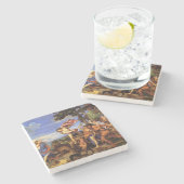 Titian著バッカスそしてAriadne ストーンコースター (横)