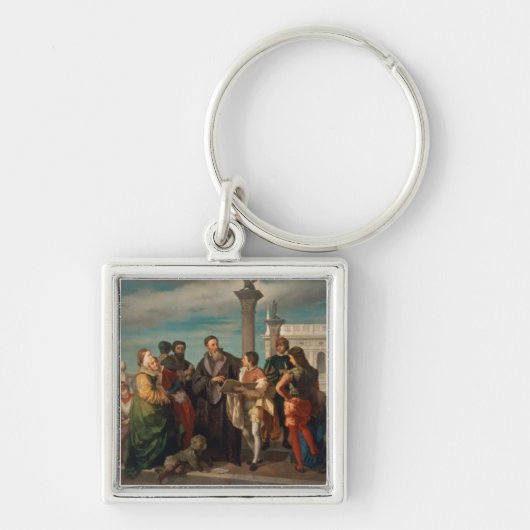 Titian (1488-1576年)とVerones間の会合 キーホルダー (正面)