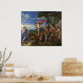 TITITIAN – バッカスとアリアドネ1522 ポスター (キッチン)