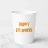 Titleヴィンテージ クモの巣 三日月 | レトロなハロウィン 紙コップ (裏面)