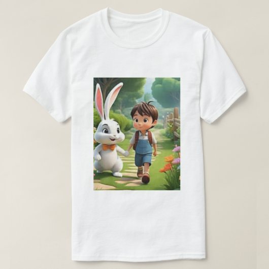 Title  かわいいキャラクターTシャツ 楽しいグラフィック* Tシャツ (デザイン正面)