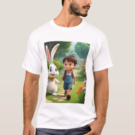Title  かわいいキャラクターTシャツ 楽しいグラフィック* Tシャツ