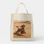 Title: Afghan Hound Elegant Grocery Tote Bag トートバッグ (裏面)