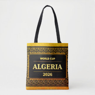 TITLE: Algeria Football Fan 2026 Black Gold Luxury トートバッグ