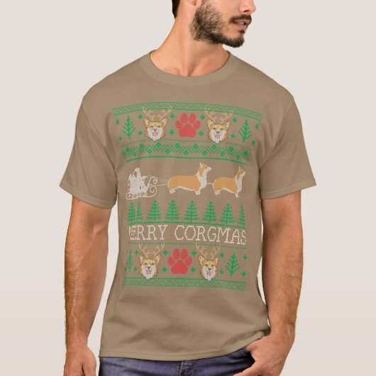Title Funny Corgi Dog Lover Owner Corgi Ugly Chris Tシャツ (正面)