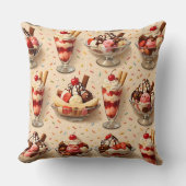 Title indulgence ice cream sundae and banana split クッション (正面)