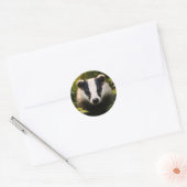 Title Majestic badger portrait multi sticker colle ラウンドシール (封筒)