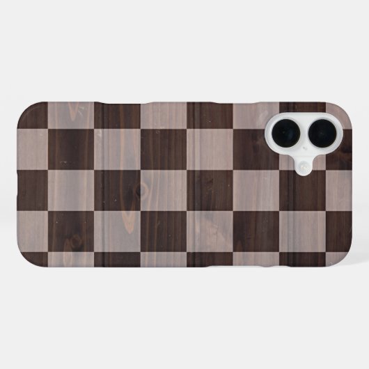Title Matte Chessboard Texture Phone Case iPhoneケース (裏面横)