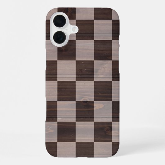 Title Matte Chessboard Texture Phone Case iPhoneケース (裏面)