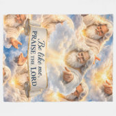Title me praise the Lord premium fleece blanket in フリースブランケット (正面(横))