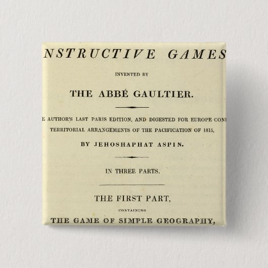 Title Page地理学のコース 缶バッジ (正面)