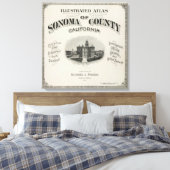 Title Page Atlas Sonoma County, California キャンバスプリント (インサイチュ (寝室))