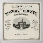 Title Page Atlas Sonoma County, California ポスター (正面)