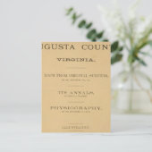 Title Page Augusta County，バージニア ポストカード (スタンド正面)