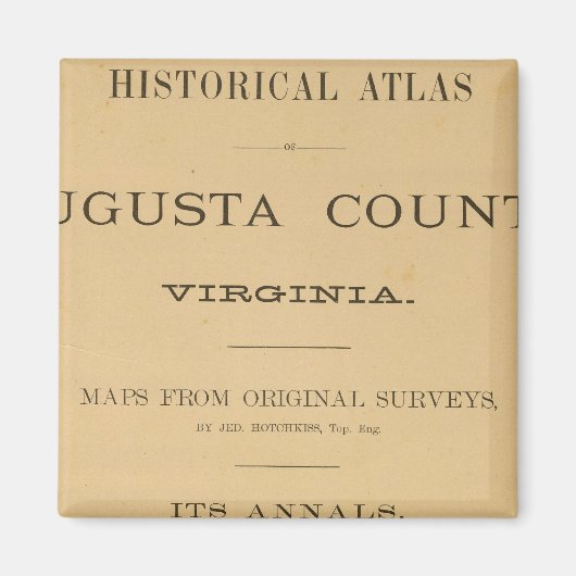 Title Page Augusta County,バージニア マグネット (正面)