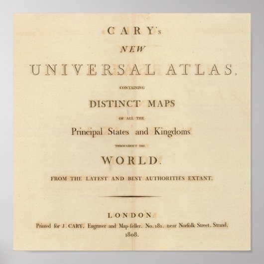Title Page of New universal atlas ポスター (正面)