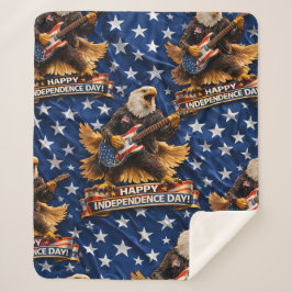 Title rock in American Eagle happy Independence Da シェルパブランケット