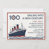Title: Sailing Into A New Century 100th Birthday P 招待状 (正面)