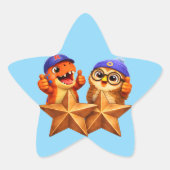 Title star shaped sticker sheet for teacher gradin 星シール (正面)