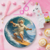 Title surfing Moses biblical art party paper plate ペーパープレート (パーティー)