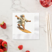 Title surfing Moses funny biblical art party paper 縁ありカクテルナプキン (インサイチュ)