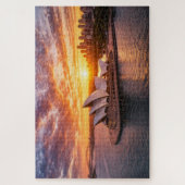 Title Sydney Opera House Sunset Aerial Photography ジグソーパズル (縦)