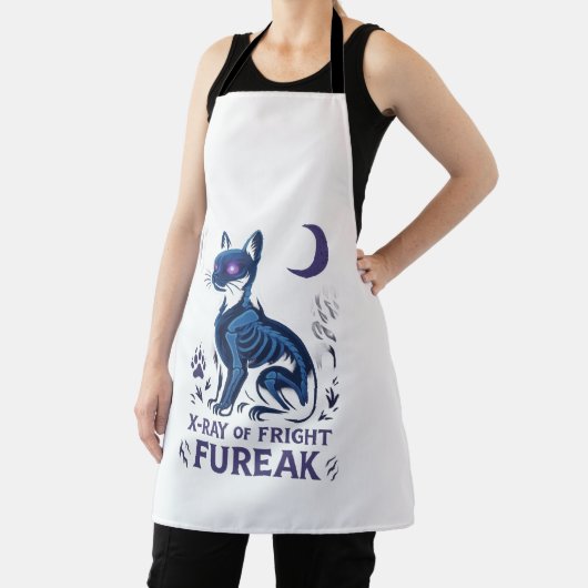 Title: X-Ray of Fright Fureak – Halloween Cat Apro エプロン (インサイチュ)