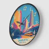 **Title (Zazzle SEO Optimized)** Charlotte North C ラージ壁時計 (傾斜)