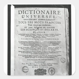 Titlepage   「Dictionnaire Universel」 スクエアシール