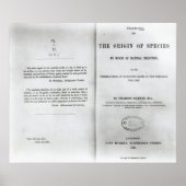 Titlepage to 'On the Origin of Species' ポスター (正面)