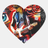 TITLESロッカーデザインハート型シール ハートシール (正面)