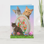 Tito、Taz、Annie Cat Easter Greetings Card シーズンカード (正面)