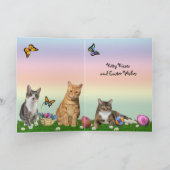 Tito、Taz、Annie Cat Easter Greetings Card シーズンカード (内部)