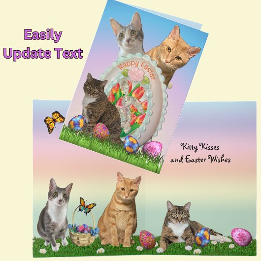 Tito、Taz、Annie Cat Easter Greetings Card シーズンカード