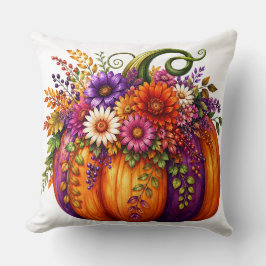 Titre Coussin Citrouille Fleurie d'Automne | Déco  クッション
