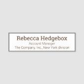 Tittle Company Professional Custom Employee 名札 (正面)