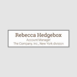 Tittle Company Professional Custom Employee 名札