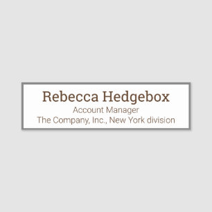 Tittle Company Professional Custom Employee 名札