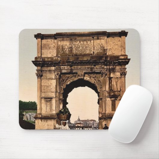 Titusのローマ、イタリアのクラシックの写真の凱旋門 マウスパッド (マウス)