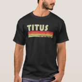 TITUSギフト名パーソナライズされたおもしろいレトロヴィンテージB Tシャツ (正面)