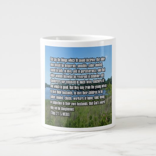 Titus 2:1–5 WEBU Mug ジャンボコーヒーマグカップ (正面)