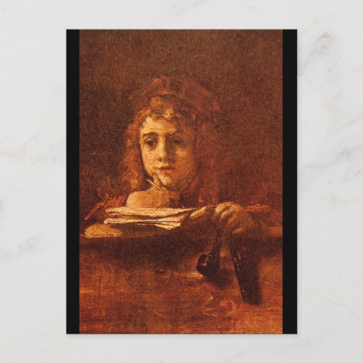 Titus Writing', Rembrandt_Dutchのマスター ポストカード (正面)