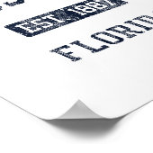 Titusville Fl Jn4 Vintage Athletic Blue Design  ポスター (角)