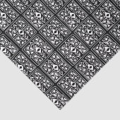 Tivoliタイル白黒パターン 薄葉紙 (詳細)