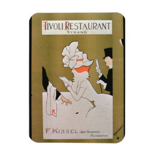 「Tivoliレストラン、繊維」の、ロンドン(色のlitho) マグネット