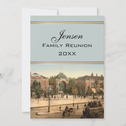 Tivoli公園の入口のコペンハーゲンの家族会 招待状 (正面)